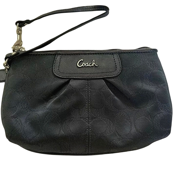 Coach Black Classic Wristlet - 8" L, 5" H, 2" D - Picture 2 of 14